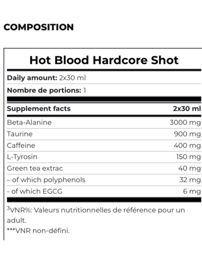 HOT BLOOD HARDCORE SHOT 60ml