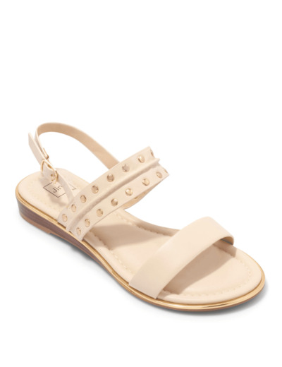 Sandale talon compensee femme beige