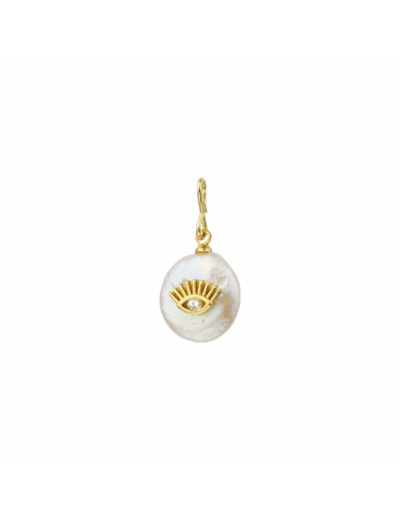 Pendentif Mya Bay Pearl Eye en métal doré