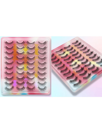 20 Paires de Faux cils - Volume Naturel