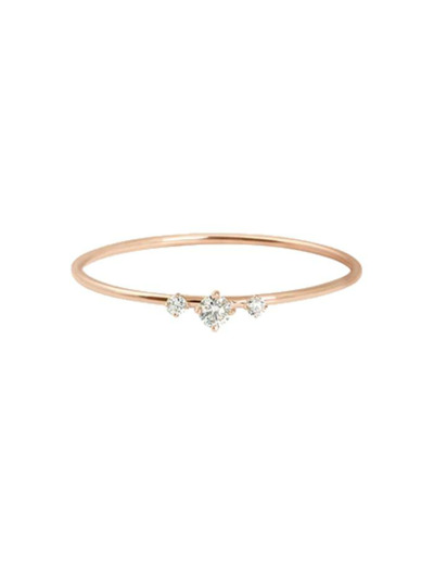 Bague Vanrycke Stardust en or rose et diamants