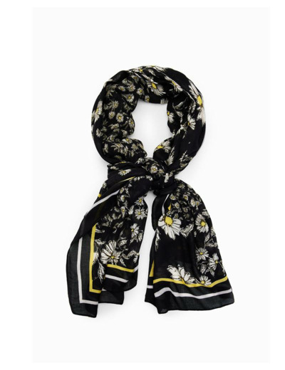 FOULARD RECTANGULAIRE PATCHWORK MARGUERITES