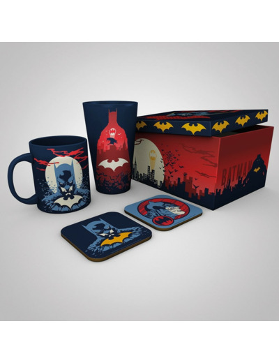 DC COMICS - Pck Verre XXL + Mug + 2 Coasters "Batman Glow"