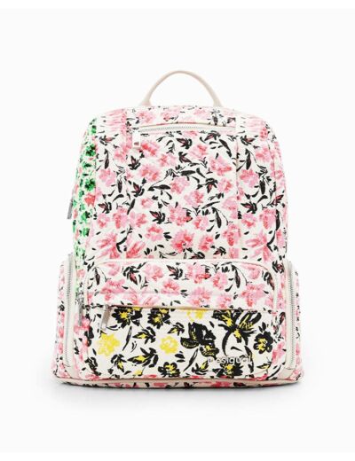 SAC A DOS M TOILE FLEURS