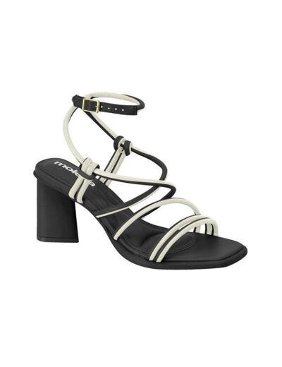 Sandale talon decrochee femme noir