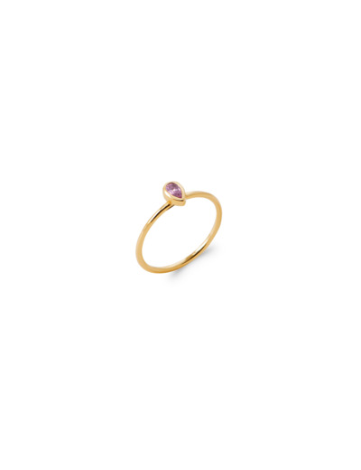 Bague en plaqué or et pierre synthétique