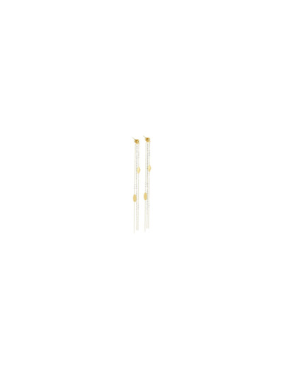 Boucle d'oreille Zag en acier doré