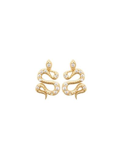 Boucles d'oreilles en plaqué or et oxydes de zirconium