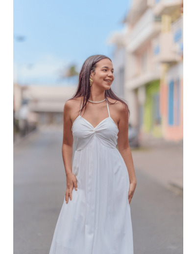 Robe blanche nell 974,île de la Réunion