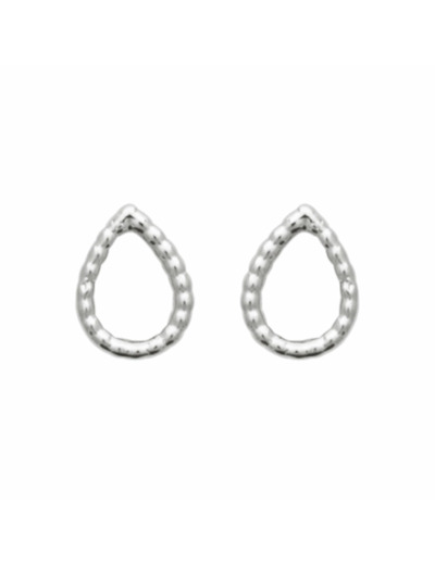 Boucles d'oreilles en argent rhodié
