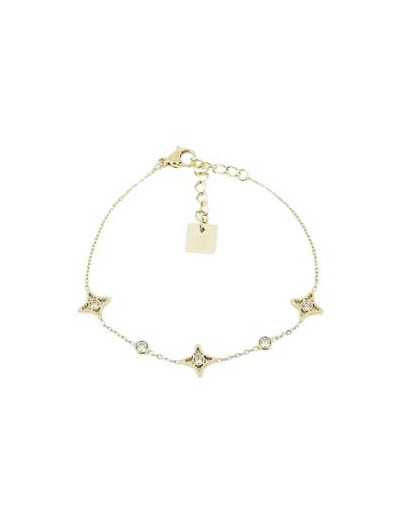Bracelet ZAG Manhattan en acier doré