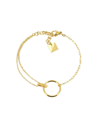 Bracelet ZAG Mini-Piplette en acier doré