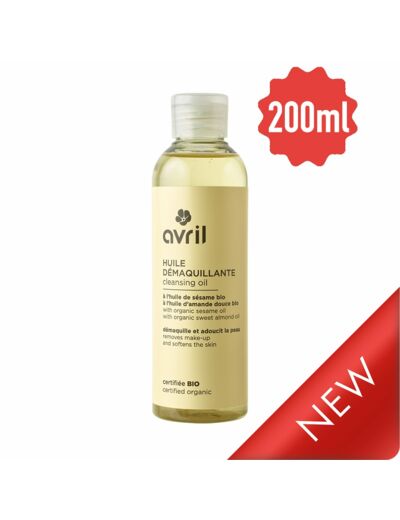 Huile démaquillante  200ml - certifiée bio