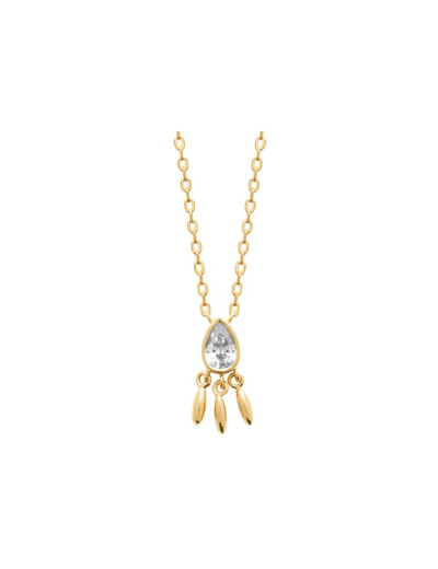 Collier en plaqué or et oxyde de zirconium