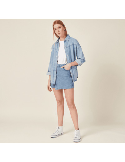 Jupe-short droite en jean