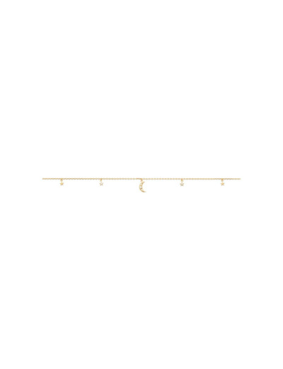 Bracelet en plaqué or et oxydes de zirconium