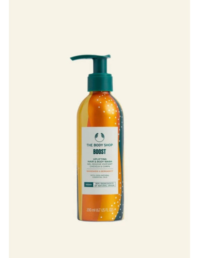 Gel douche vivifiant Boost - Mandarin & Bergamote