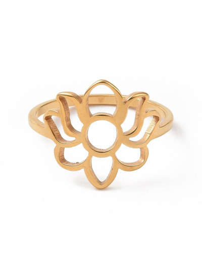 FLOWERS BAGUE ACIER INOXYDABLE