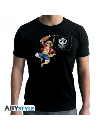 ONE PIECE - Tshirt "Luffy 1000 Logs" homme MC black