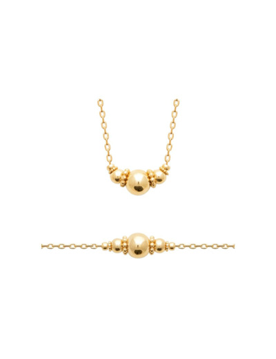 Collier en plaqué or, 45 cm