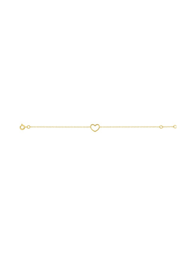 Bracelet coeur en or jaune