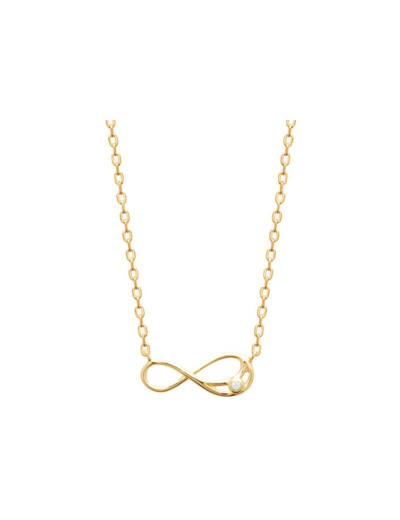 Collier en plaqué or et oxyde de zirconium