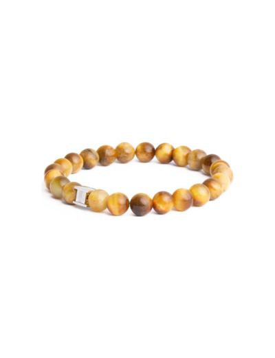 Bracelet Gemini Classics en acier et œil de tigre