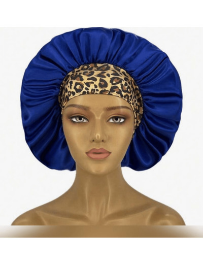 Bonnet en satin - Bleu roi