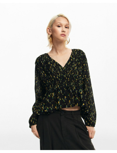 BLOUSE À IMPRIMÉ FLORAL