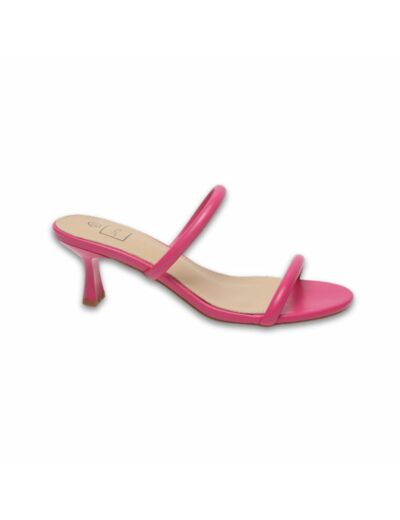 Mule talon decrochee femme fuschia