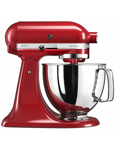 Robot sur socle 4,83l 300w rouge empire artisan - 5ksm125eer - kitchenaid