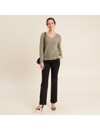 Pull manches longues col en V