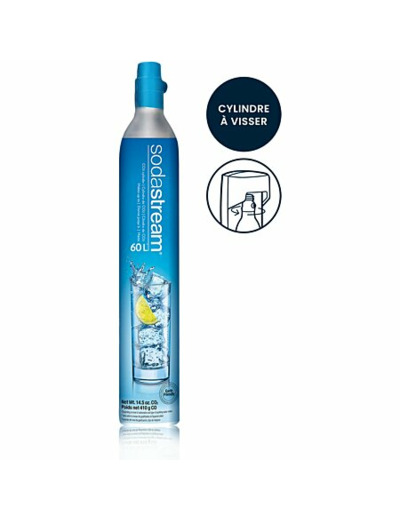 Recharge de gaz supplÃ©mentaire sodastream 60l originale Ã  visser