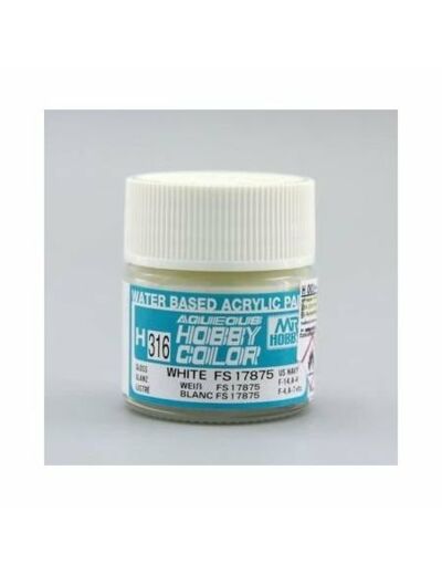 PEINTURE MAQUETTE MR HOBBY H316 BLANC BRILLANT FS17875 10ML